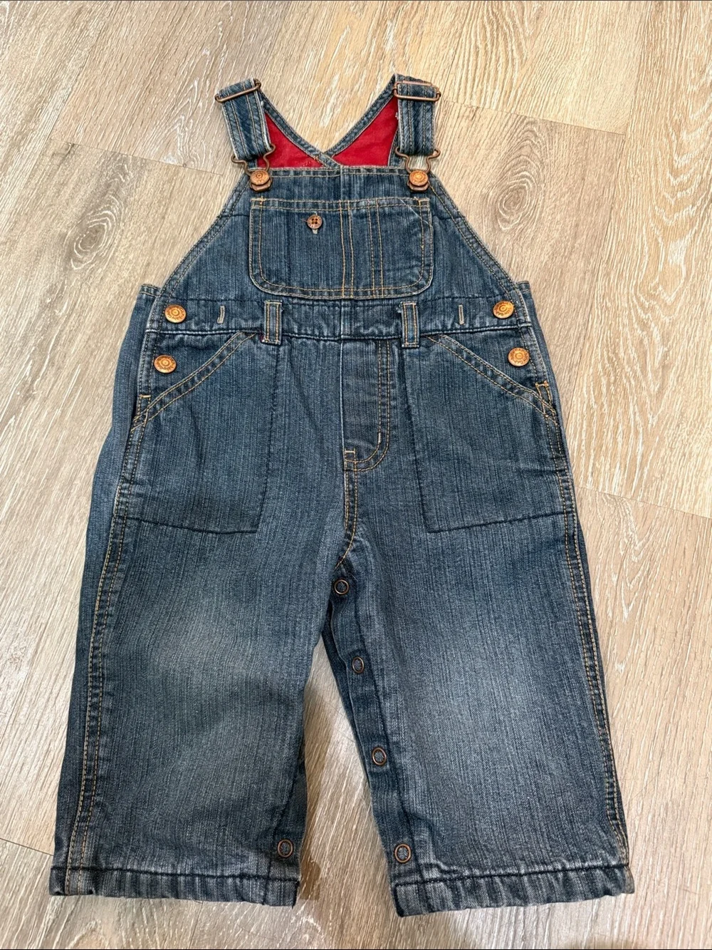 Vintage babyGap Baby Boy Fully Lined Denim Overalls 6-12 Months